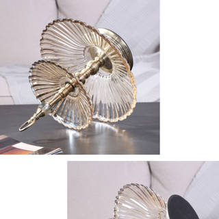 Khay mứt để hoa quả thuỷ tinh 2 tầng cao cấp Khay mứt để hoa quả thuỷ tinh 2 tầng cao cấp