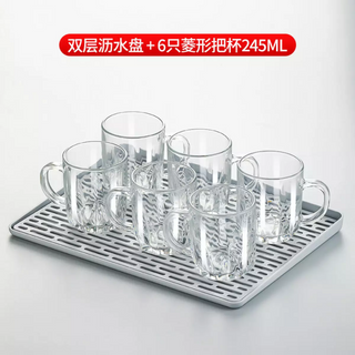 6 cốc thủy tinh có quai uống bia 245ml