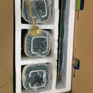 Bộ Bộ 3 Hũ Đựng Gia Vị Sứ Màu Xanh Trắng Tráng Men Cao Cấp Bộ Bộ 3 Hũ Đựng Gia Vị Sứ Màu Xanh Trắng Tráng Men Cao Cấp