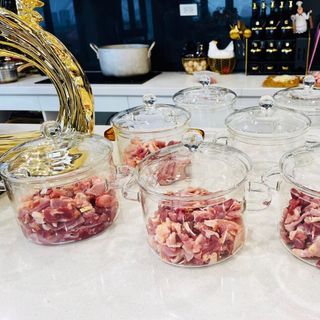 Nồi Thủy Tinh Mini Trong Suốt Đa Dụng Cho Nhà Bếp, Nồi Súp, Bát Thủy Tinh Mì Ăn Liền Có Nắp Đậy Nồi Chịu Nhiệt