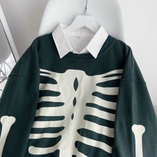 Áo sweater logo in bộ xương form đẹp xuất sắc Áo sweater logo in bộ xương form đẹp xuất sắc