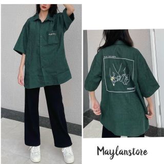 Áo sơ mi tay ngắn chất da lộn min form dưới 65kg,logo thêu trước sau Áo sơ mi tay ngắn chất da lộn min form dưới 65kg,logo thêu trước sau