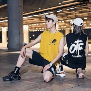 Bộ đồ thể thao nam quần lửng áo ba lỗ mặc đi chơi OTF cực ngầu, quần short kaki túi hộp nam Bộ đồ thể thao nam quần lửng áo ba lỗ mặc đi chơi OTF cực ngầu, quần short kaki túi hộp nam