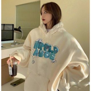Áo Hoodie Nữ In Chữ Nổi HRPLD Form Rộng Nam nữ mặc Áo Hoodie Nữ In Chữ Nổi HRPLD Form Rộng Nam nữ mặc