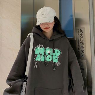 Áo Hoodie Nữ In Chữ Nổi HRPLD Form Rộng Nam nữ mặc Áo Hoodie Nữ In Chữ Nổi HRPLD Form Rộng Nam nữ mặc