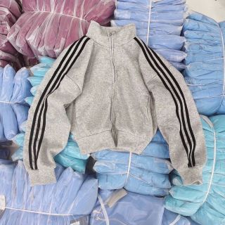 Áo khoác nỉ nam nữ form rộng ba sọc tay phong cách ulzzang unisex cổ trụ trơn Áo khoác nỉ nam nữ form rộng ba sọc tay phong cách ulzzang unisex cổ trụ trơn