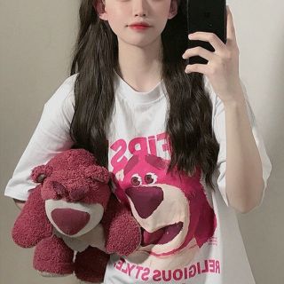 Áo thun gấu in VREIRS áo phông nam nữ unisex vải cotton thoáng mát Áo thun gấu in VREIRS áo phông nam nữ unisex vải cotton thoáng mát