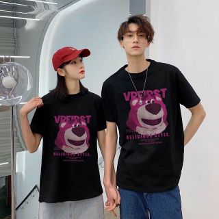 Áo thun gấu in VREIRS áo phông nam nữ unisex vải cotton thoáng mát Áo thun gấu in VREIRS áo phông nam nữ unisex vải cotton thoáng mát