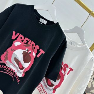 Áo thun gấu in VREIRS áo phông nam nữ unisex vải cotton thoáng mát Áo thun gấu in VREIRS áo phông nam nữ unisex vải cotton thoáng mát