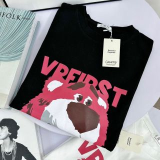 Áo thun gấu in VREIRS áo phông nam nữ unisex vải cotton thoáng mát Áo thun gấu in VREIRS áo phông nam nữ unisex vải cotton thoáng mát