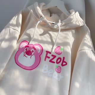 Áo Hoodie FZOB BEAR Gấu Dâu Form Rộng Unisex Nam Nữ Áo Hoodie FZOB BEAR Gấu Dâu Form Rộng Unisex Nam Nữ