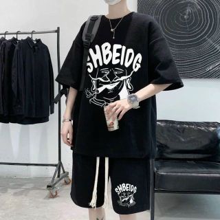 Bộ đồ nam nữ form rộng in họa tiết SHBEIDG chất liệu da cá tổ ong co giãn thoáng mát Bộ đồ nam nữ form rộng in họa tiết SHBEIDG chất liệu da cá tổ ong co giãn thoáng mát