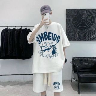 Bộ đồ nam nữ form rộng in họa tiết SHBEIDG chất liệu da cá tổ ong co giãn thoáng mát Bộ đồ nam nữ form rộng in họa tiết SHBEIDG chất liệu da cá tổ ong co giãn thoáng mát