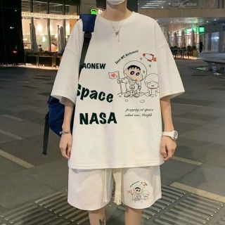 Bộ quần áo nam mặc nhà in hình phi hành gia dễ thương thun cotton co giãn mềm mịn Bộ quần áo nam mặc nhà in hình phi hành gia dễ thương thun cotton co giãn mềm mịn