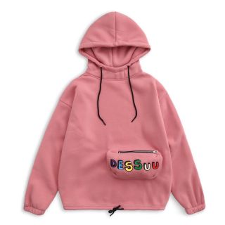 Áo hoodie in Dessuu có túi bao tử phối dây rút form rộng unisex nam nữ. Áo hoodie in Dessuu có túi bao tử phối dây rút form rộng unisex nam nữ.