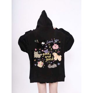 Áo hoodie nam nữ unisex in họa tiết cún cưng đáng yêu , form rộng dưới 75kg Áo hoodie nam nữ unisex in họa tiết cún cưng đáng yêu , form rộng dưới 75kg