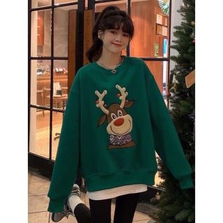 ￼Áo Sweater Giáng Sinh Hình Chú Tuần Lộc Siêu Cute, Freesize Dưới 70kg dáng tay phòng