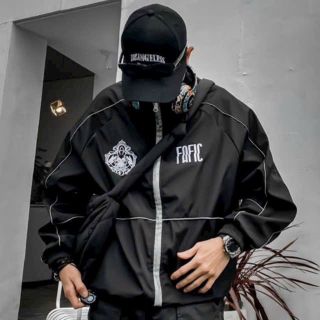 Áo khoác dù Nam Nữ Unisex Fafic áo jacket phản quang Hình thêu Fafic Áo khoác dù Nam Nữ Unisex Fafic áo jacket phản quang Hình thêu Fafic