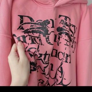 Áo hoodie chất thun nỉ mềm mịn mát,mặc chống nắng,tay phồng nhúng .logo in form 70kg màu đen, Hồng