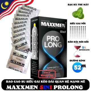 Bao cao su MAXXMEN PRO LONG gân gai, mỏng kéo dài thời gian Bao cao su MAXXMEN PRO LONG gân gai, mỏng kéo dài thời gian