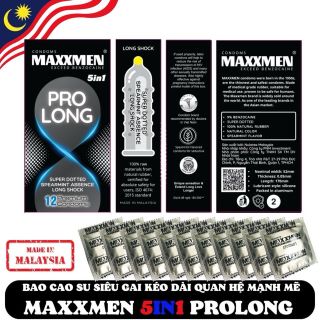 Bao cao su MAXXMEN PRO LONG gân gai, mỏng kéo dài thời gian Bao cao su MAXXMEN PRO LONG gân gai, mỏng kéo dài thời gian