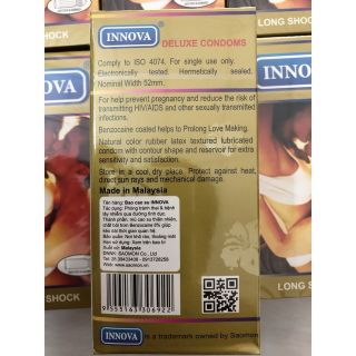 Bao cao su Innova Vàng hộp 12 cái Bao cao su Innova Vàng hộp 12 cái