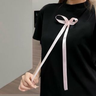 Áo thun babytee đính nơ trước ngực xinh xắn chất thun cotton xịn