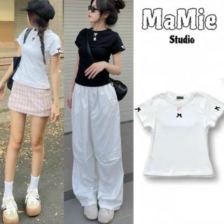 Áo thun babytee phối nơ xinh xắn, chất cotton borip xịn freesize dưới 60kg Áo thun babytee phối nơ xinh xắn, chất cotton borip xịn freesize dưới 60kg