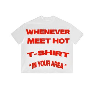 Áo thun nam nữ in nổi WHENEVER MEET HOT chất thun co giãn mềm mịn mát freesize