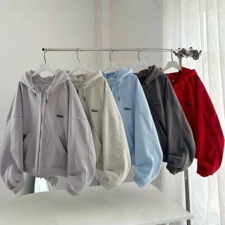 Áo khoác nỉ UNISEX có túi sau thêu DESSUU.DTU chất nỉ mịn mát freesize dưới 75kg