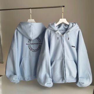 Áo khoác nỉ UNISEX có túi sau thêu DESSUU.DTU chất nỉ mịn mát freesize dưới 75kg