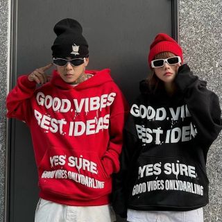 Áo hoodie UNISEX in nổi GOOD VIBES BEST IDEAS chất nỉ mịn mát, tay phồng, nón 2 lớp