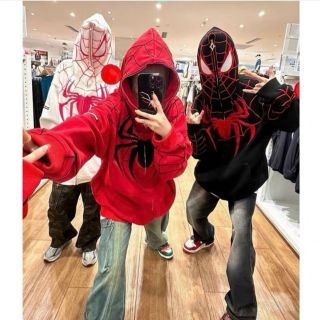 Áo khoác in nhện SPIDERMAN dây kéo full nón trùm kín đầu, chất nỉ dày mịn,dây kéo phao, tay phồng,form rộng dưới 80kg Áo khoác in nhện SPIDERMAN dây kéo full nón trùm kín đầu, chất nỉ dày mịn,dây kéo phao, tay phồng,form rộng dưới 80kg