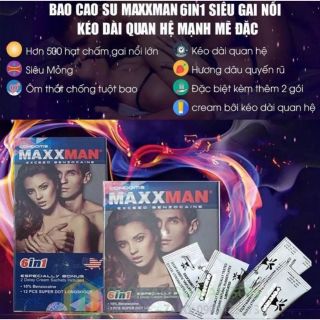 Bao cao su MaxxMan 6in1 gai lớn, kéo dài Bao cao su MaxxMan 6in1 gai lớn, kéo dài