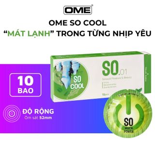 Bao cao su SO COOL hương bạc hà Bao cao su SO COOL hương bạc hà