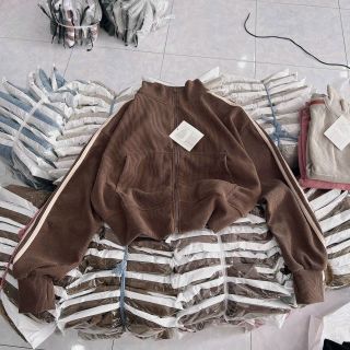 Áo khoác len nhung gân 4 túi freesize dưới 60kg hàng đẹp bán