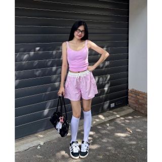 Quần lửng sọc đi biển chất kate mềm, co giãn Quần lửng sọc đi biển chất kate mềm, co giãn