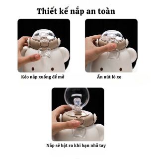 Bình Inox Hình Gấu 450ml (THÙNG 48C) Bình Inox Hình Gấu 450ml (THÙNG 48C)