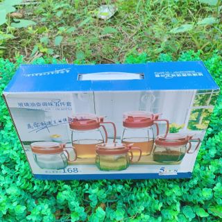 Bộ 5 Hũ Gia Vị Đỏ (THÙNG 12B)