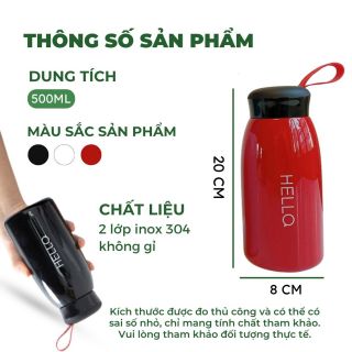 Bình Giữ Nhiệt HELLQ 520ml ( THÙNG 60C)