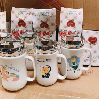 Ly Sứ ,Cốc Sứ Nắp Gương 380ml (THÙNG 96C)