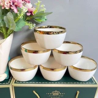 Hộp 6 Bát 6 Đôi Đũa Trắng (THÙNG 20B) Hộp 6 Bát 6 Đôi Đũa Trắng (THÙNG 20B)