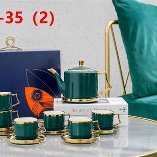 Bộ Ấm Chén Đĩa Kê Sóng Sứ Xanh 14-35 (THÙNG 10B)