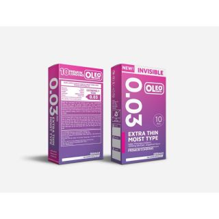 Bao cao su siêu mỏng Oleo Lampo Invisible 0.03mm hương bưởi