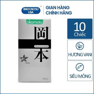 Bao cao su Okamoto Vanilla hương Vani, siêu mỏng Bao cao su Okamoto Vanilla hương Vani, siêu mỏng