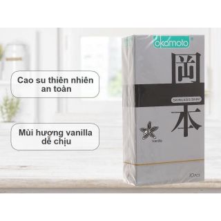 Bao cao su Okamoto Vanilla hương Vani, siêu mỏng Bao cao su Okamoto Vanilla hương Vani, siêu mỏng