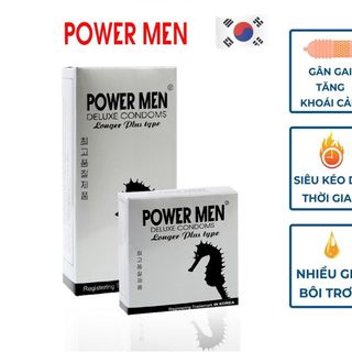 Bao cao su kéo dài thời gian Power Men Longer Plus gân gai Bao cao su kéo dài thời gian Power Men Longer Plus gân gai