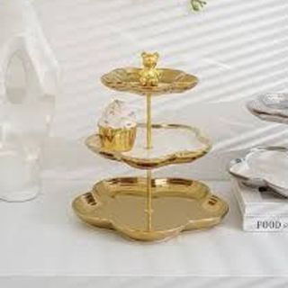 KV2 - Khay Đựng Mứt, Trái cây Gấu Gốm Sứ, Giá Để Bánh Gia Dụng, Kệ trưng bày đồ ăn vặt trang trí [Haza Decor]