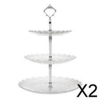 Khay. Đĩa Sứ Gấu 3 Tầng Đựng Trái Cây, Bánh Kẹo, Mứt Ngày Tết Siêu Đẹp Có 2 Màu Trắng Và Vàng