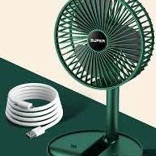 Quạt Tích Điện SUPER Gấp Gọn, Quạt Mini Để Bàn Xoay 180 Độ, 3 Tốc Độ Gió, Cổng Sạc USB Quạt Tích Điện SUPER Gấp Gọn, Quạt Mini Để Bàn Xoay 180 Độ, 3 Tốc Độ Gió, Cổng Sạc USB